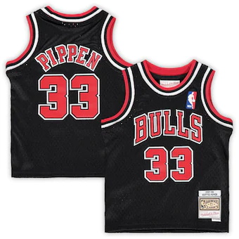 infant mitchell and ness scottie pippen black chicago bulls-321
